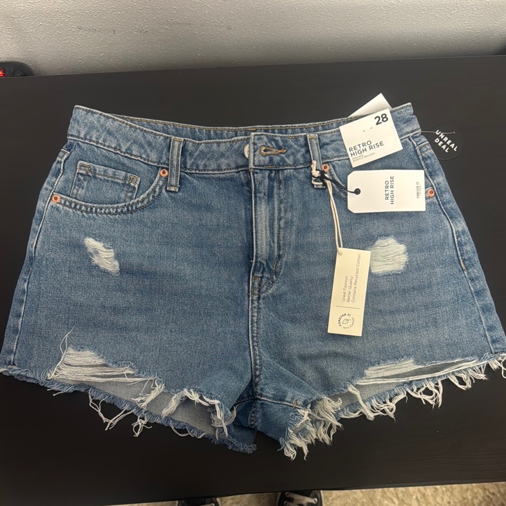 Re/Done Women's Blue Denim Shorts